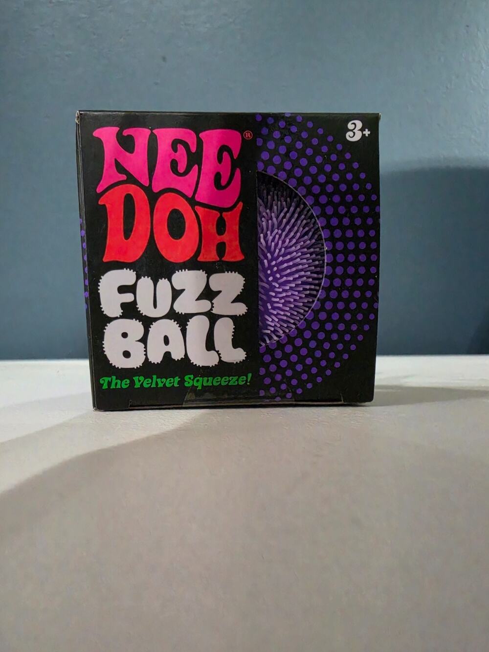 NeeDoh Fuzz Ball PURPLE Velvet Squeeze Schylling Squishy NEW IN BOX